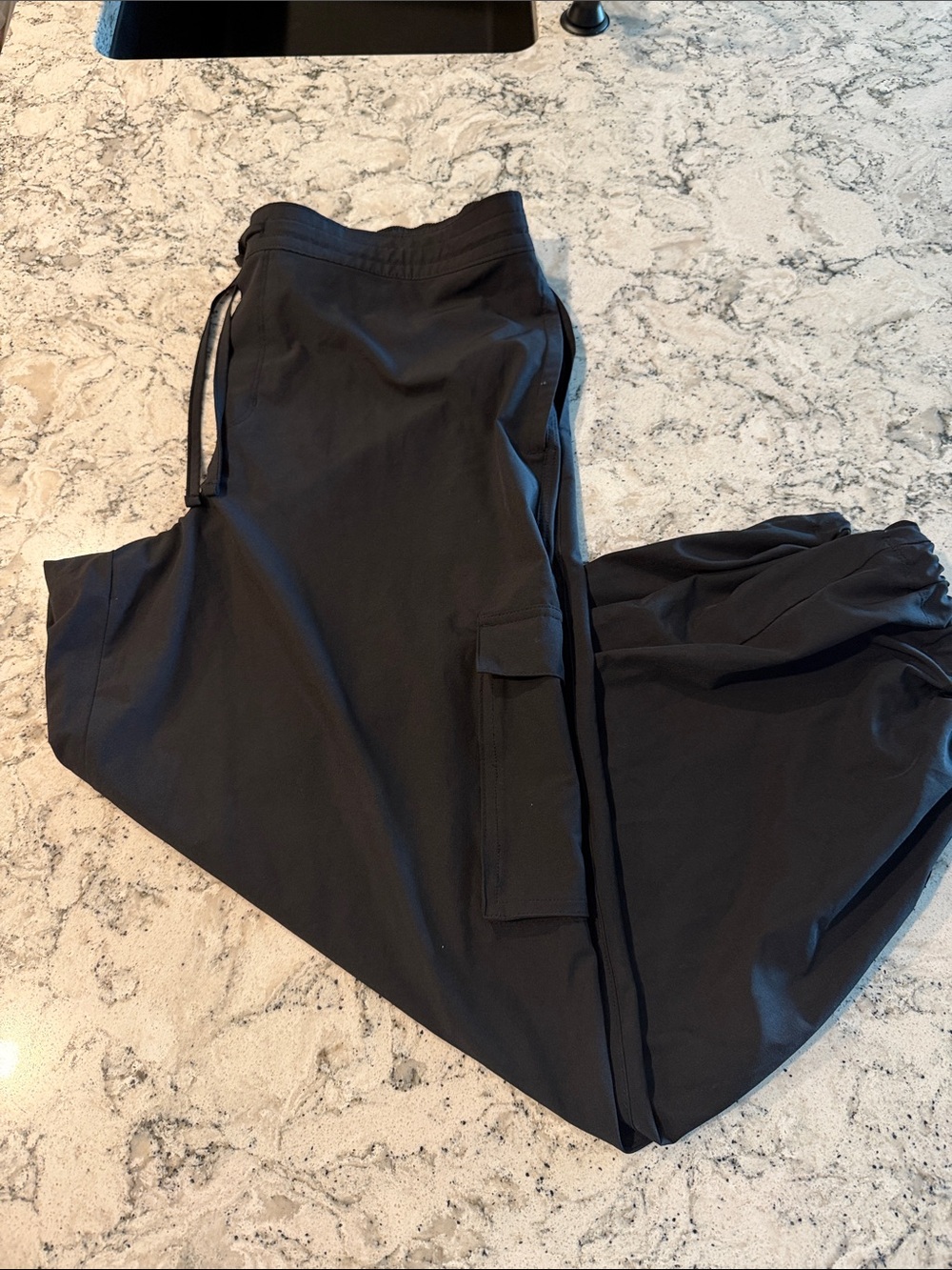 Women’s Black Cargo Jogger Pants - Comfortable Everyday Fit